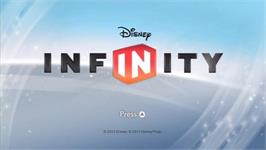 Title screen of Disney Infinity on the Nintendo Wii.